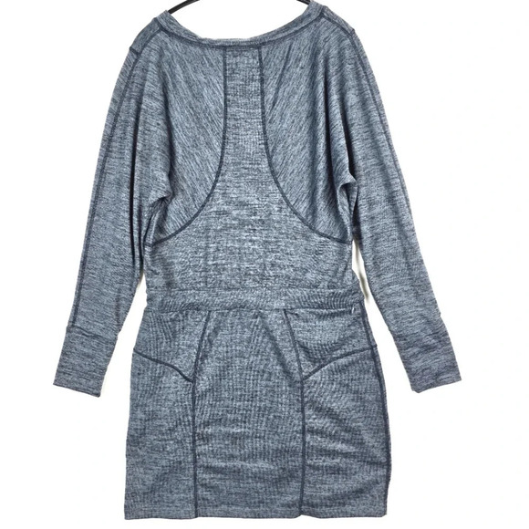 Athleta Dress Give It Your All Knee Long Sleeve Drawstring Hiking TrailGray Sz M - Picture 2 of 16
